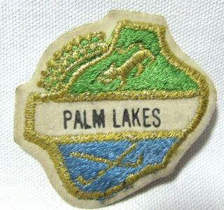 Vintage Palm Lakes Golf Course Patch Felt Clubs Pomona Fresno California Ca