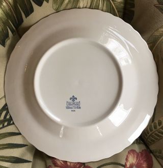 Vintage Sheffield Bone White China Dinner Plate Swirl Rim 10 1/4 