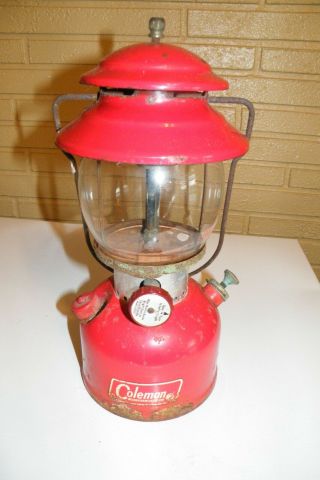 Vtg Coleman Lantern Model 200a Red Dated June 1966 (6 - 66) Single Mantle
