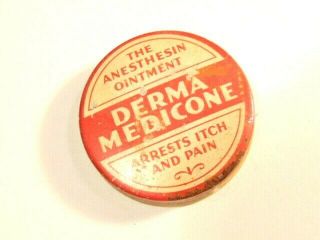 Vintage Derma Medicone tin can with some expired content 2