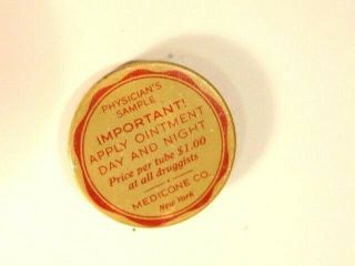 Vintage Derma Medicone tin can with some expired content 3