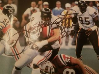 1985 - 86 Chicago Bears Bowl Poster (dan Hampton Auto)