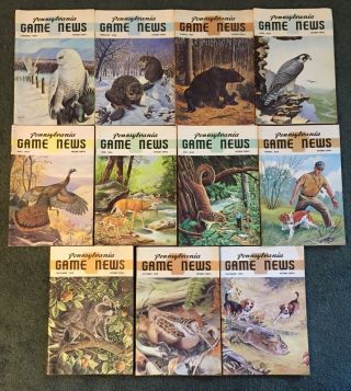 1968 Pennsylvania Game News Magazines Vintage Hunting 11 Issues No December