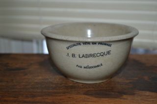 Vintage Medicine Hat Advertising Bowl J.  B.  Labrecque Head Cheese Tete Fromage