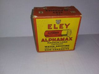 Vintage Rare Eley Alphamax Magnum 12 Gauge Shotgun Shell Empty Box