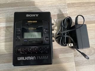 Vintage Sony Wm - F2085 Walkman Clock/ Radio Fm/am Cassette Player