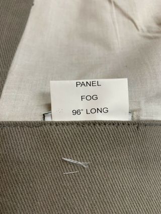 Single Restoration Hardware Brushed Cotton Twill Curtain Panel Fog Grey 96X50 2