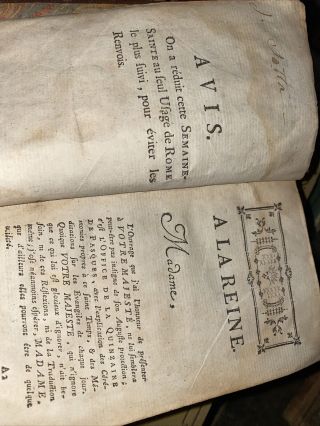 1775 L’OFFICES DE LA QUINZAINE DE PAQUES A L ' USAGE DE ROME,  ANTIQUE LEATHER BOOK 3