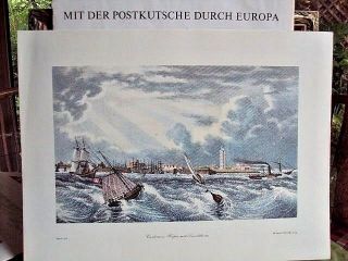 Vintage European History Graphic Art Print 18th/19th Century,  Cuxhaven,  Germany