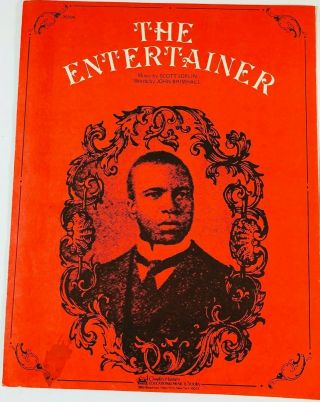 " The Entertainer " Scott Joplin Piano Guitar Sheet Music Vintage