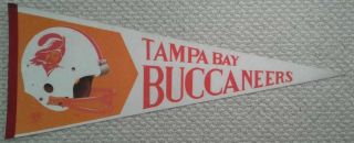 Vintage Tampa Bay Buccaneers Full Size Nfl Football Pennant 3d Style