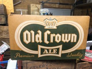 Old Crown Ale Fort Wayne In Brewery Vintage Beer Bottle Box Case Crate Lazy - Aged