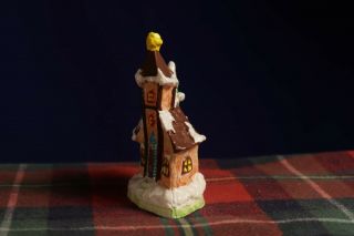 Vintage Miniature Church Christmas Village Resin Ornament Russ 3