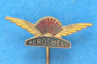 74 Aeroshell Oil Company Vintage Enamel Lapel Pin