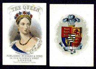 Antique The Queen (victoria) Game Playing Cards,  Evans & Son,  England,  C1855