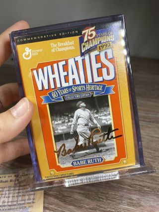 Vintage 1992 Wheaties 75 Years Of Champions " Babe Ruth " Commemorative Edition Ac