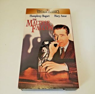 The Maltese Falcon Vhs 1997 Humphrey Bogart Mary Astor Mgm/ua Vintage Classics