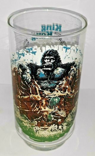 Vintage 1976 Coca Cola King Kong Drinking Glass Pre - Owned
