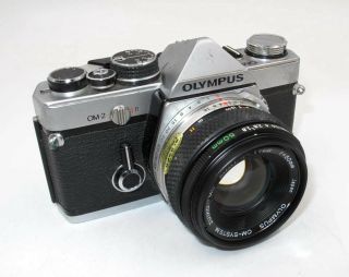 Vintage Olympus Om - 2 W/zuiko 50mm F1.  8 Lens.  Fpo Read
