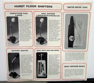 Vintage Hurst Performance Products Sales Brochure Mailer Shifters Accessories