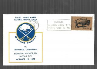 Hockey Nhl Buffalo Sabres First Game Ever Ticket Stub Enveloppe,  1970,  Canadiens