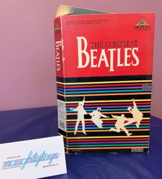 The Beatles - The Compleat Beatles (vhs,  1994) Complete Vtg 1982 / 119 Minutes
