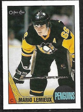 1987 - 88 Opc (o - Pee - Chee) Nhl Hockey: 15 Mario Lemieux,  Pittsburgh Penguins,  Nm,