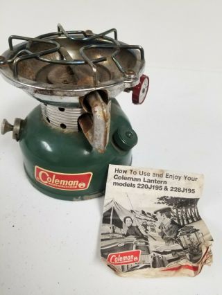 Vintage Coleman Sportster 502 Single Burner Camp Stove (circa 1960 