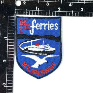 Vintage PEI Ferrier MV Abegweit Embroidered Patch Canada Seagull Icebreaking 3