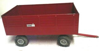 Vintage 1/12 Ertl Case Ih International Big Red Wagon Farm Toy Pressed Steel