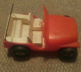000 Vintage Gay Toys Inc Orange Plastic Jeep Usa Made