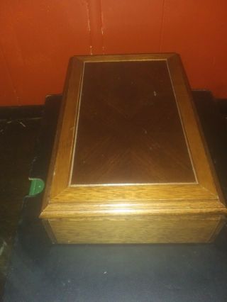 Art Deco Wooden Jewelry Box Vintage Vanity Box - Missing Mirror 3