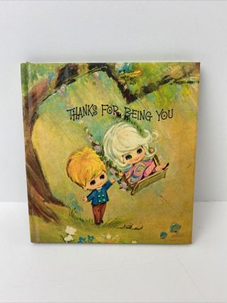 Vtg.  " Thanks For Being You " 1968 American Greetings Sunbeam Book