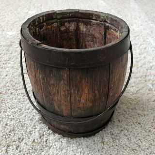Antique Vintage Small Mini Wood Wooden Whiskey Barrel Beer Keg