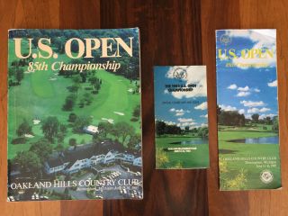 1985 Us Open Golf Program,  Pairing Sheet,  Course Map/guide - Oakland Hills