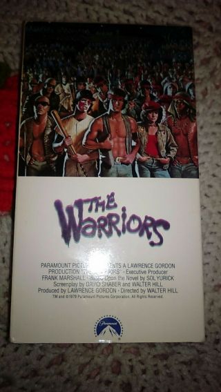 The Warriors (vhs,  1990) Michael Beck,  James Remar Movie Vintage