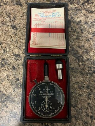 Vintage Portable Disc Speed Indicator,  Tachometer.  Jaeger Watch Co.