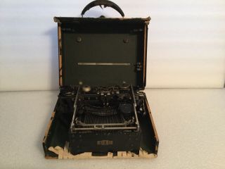 ANTIQUE COLLECTABLE VINTAGE CORONA MODEL 3 FOLDING TYPEWRITER WITH CASE 1917 2