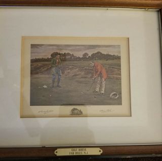 Vintage Golf Print By James Dobins & Dendy Sadler Mini Print Signed