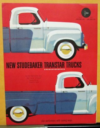 1956 Studebaker Truck Model 2e5 2e7 Sales Brochure With Specifications