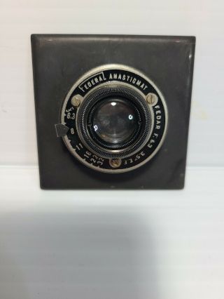 Vintage Photography Federal Anastigmat Fedar 3.  5 " F6.  3 Enlarging Lens