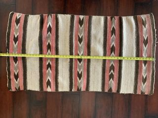 Vintage Southwestern (Native American - Navaho) Hand Woven Wool Rug (47” x 25 