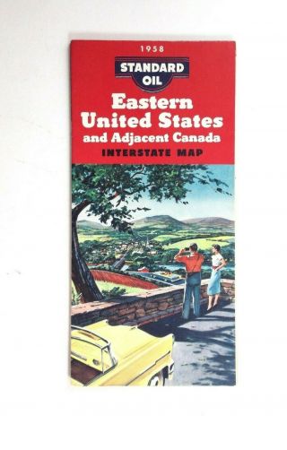 1958 Standard Oil Eastern United States & Canada Road Map