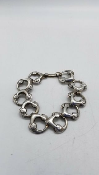 17.  28g Vintage 925 Silver Link Bracelet 7 " Mm318