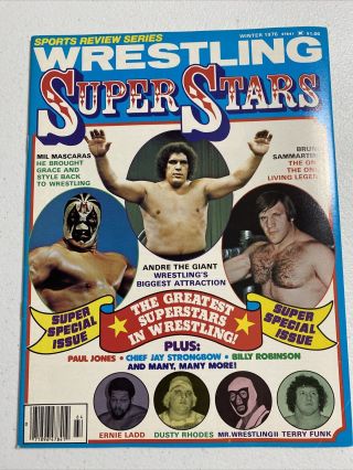 Sports Review Series Wrestling Superstars Winter 1976.
