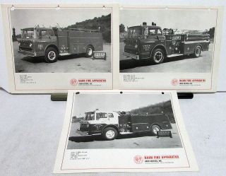 1960s Hahn Fire Trucks Sales Leaflets Sheets Ford C1000 C850 Pump Truck Set Of 3