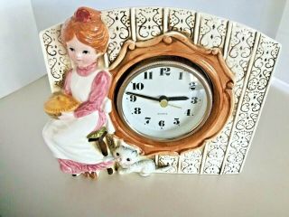 Vintage 1978 Ceramic Granny Clock From Sears & Roebuck Company.