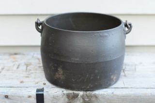 Antique Marietta Pa No.  4 Qts Cast Iron Gypsy Kettle Bean Pot W/ Handle