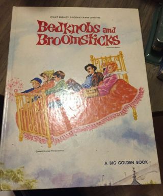 Vintage Walt Disney - Bedknobs And Broomsticks,  1971,  Big Golden Book