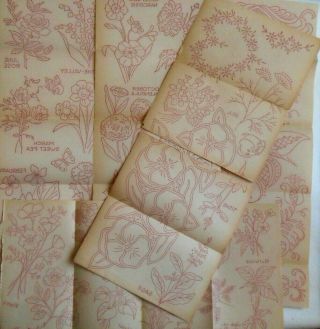 Vintage Embroidery Transfer? Country Patterns Floral Rose Flower Heart Butterfly